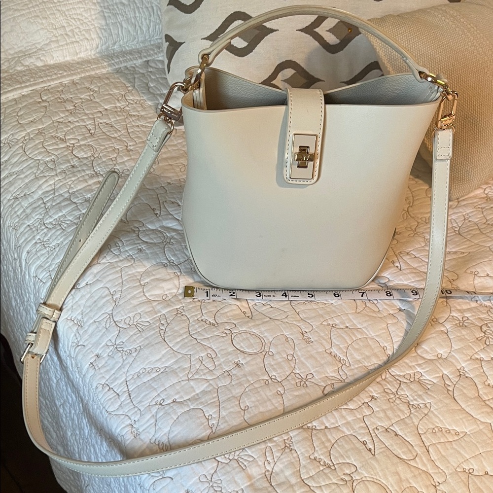 Anne Klein Elegant Cream Crossbody Bag